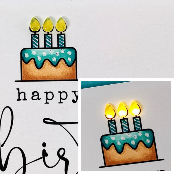 Yellow Candle Flame Gems