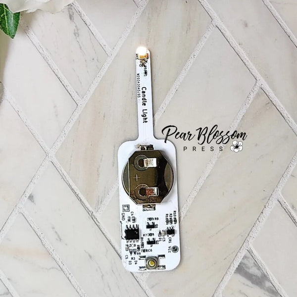 Candle Light LED Interactive Element for Cardmaking