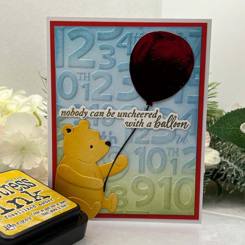 A Very Happy Birthday Sentiments Press Plates + Die Set | Classic Pooh Birthday Collection