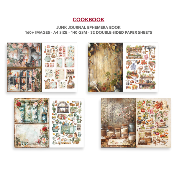 Cookbook Junk Journal & Ephemera Book