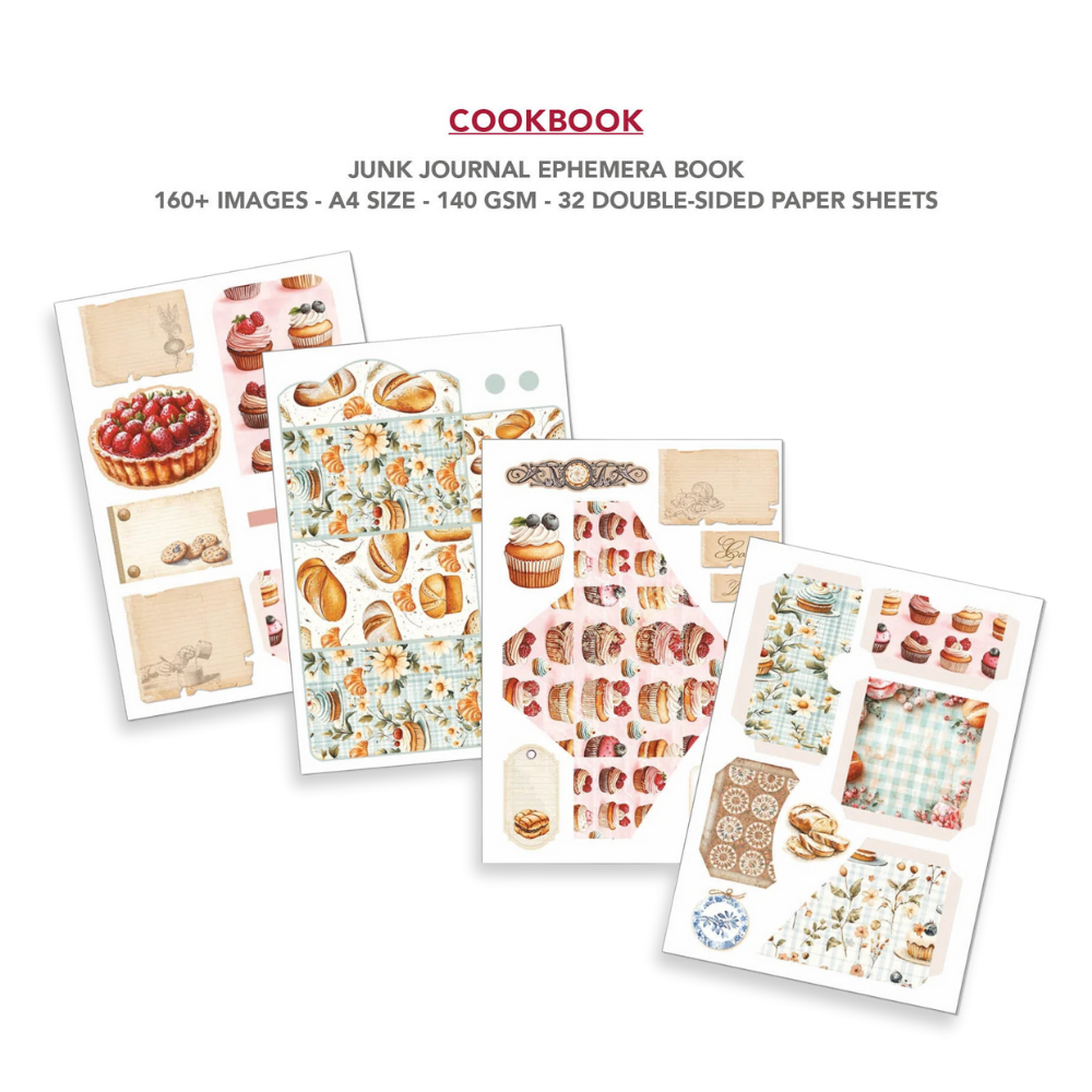 Cookbook Junk Journal & Ephemera Book