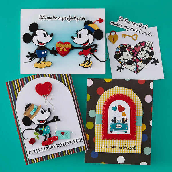 Classic Mouse Happy Sentiments Press & Foil Plate + Die Set