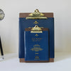 A4 Old School Clipboard with Gold Clip