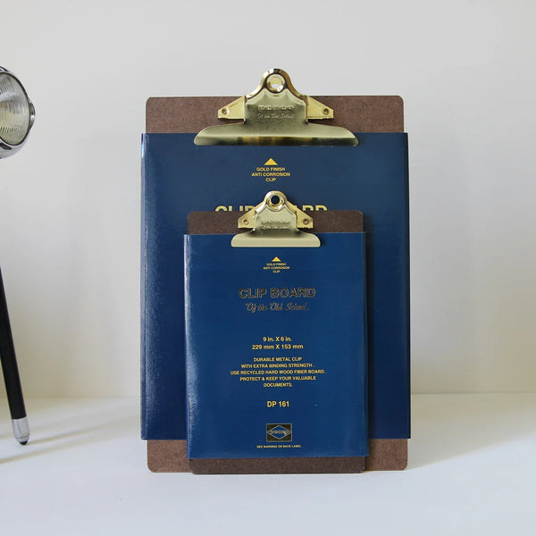 A4 Old School Clipboard with Gold Clip