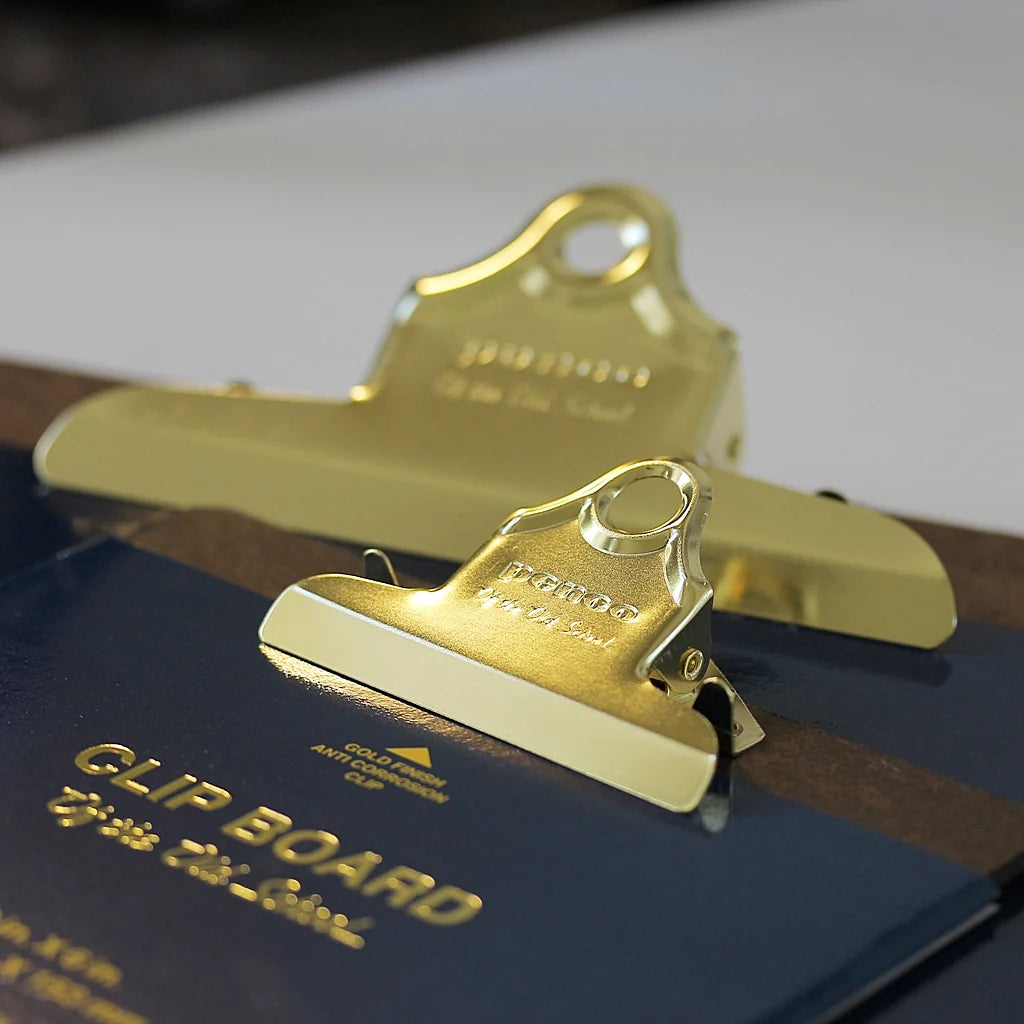 A4 Old School Clipboard with Gold Clip