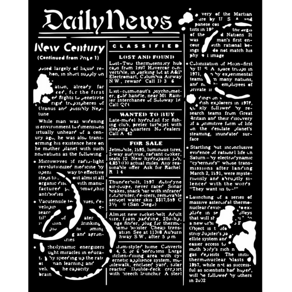 Coffee And Chocolate Daily News 8x10 Stencil