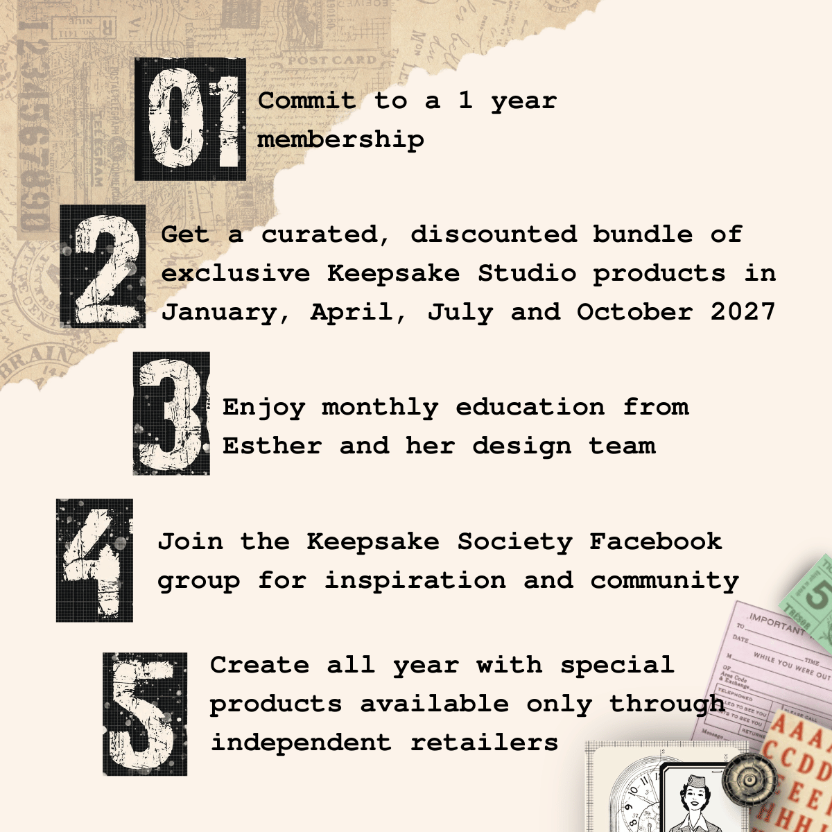 Keepsake Society Subscription 2027