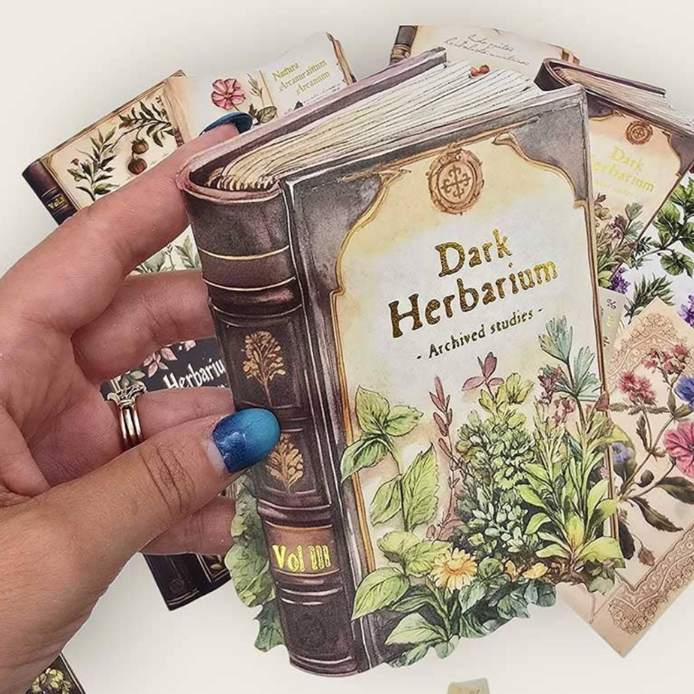 CoraCreaCrafts Dark Floral Musings Card & Sticker Set