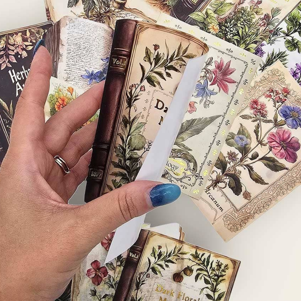 CoraCreaCrafts Dark Floral Musings Card & Sticker Set