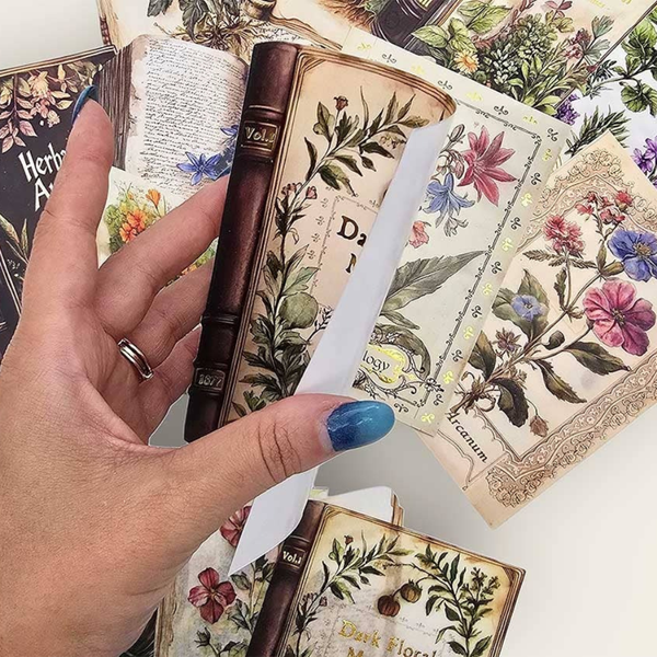 CoraCreaCrafts Dark Floral Musings Card & Sticker Set