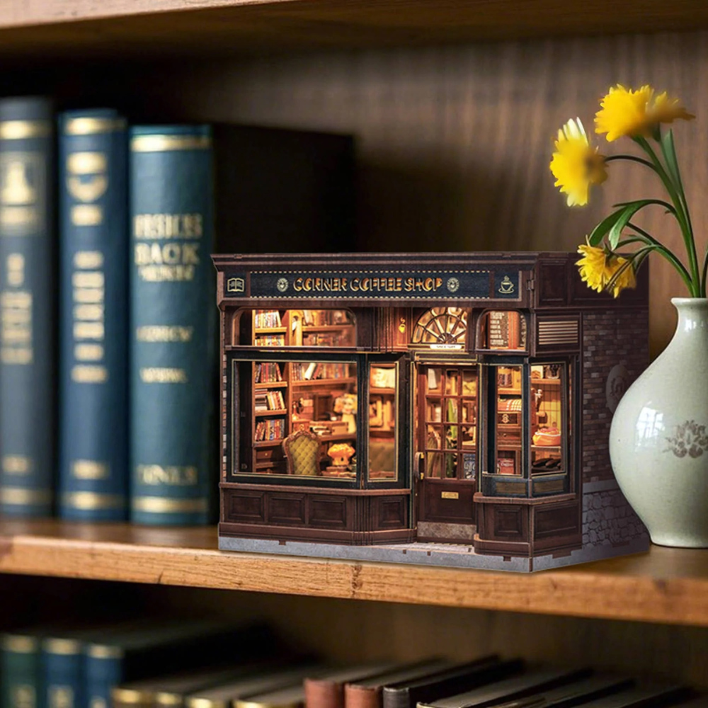 {coming soon!} Corner Coffee Shop Diorama Book Nook Kit