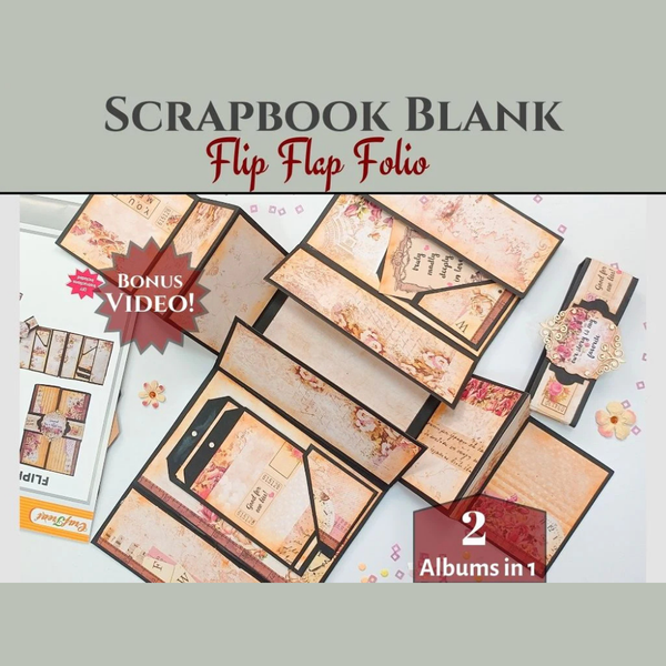 Flip Flap Gatefold 2pk Blanks | Black + Kraft