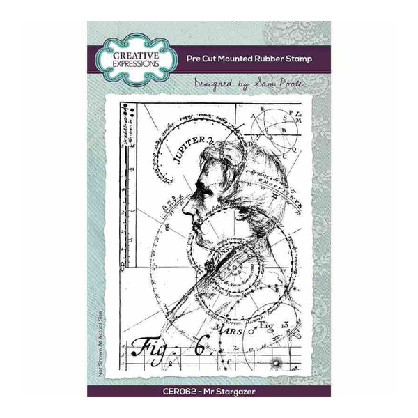 Mr. Stargazer 4x6 Cling Stamp | Sam Poole