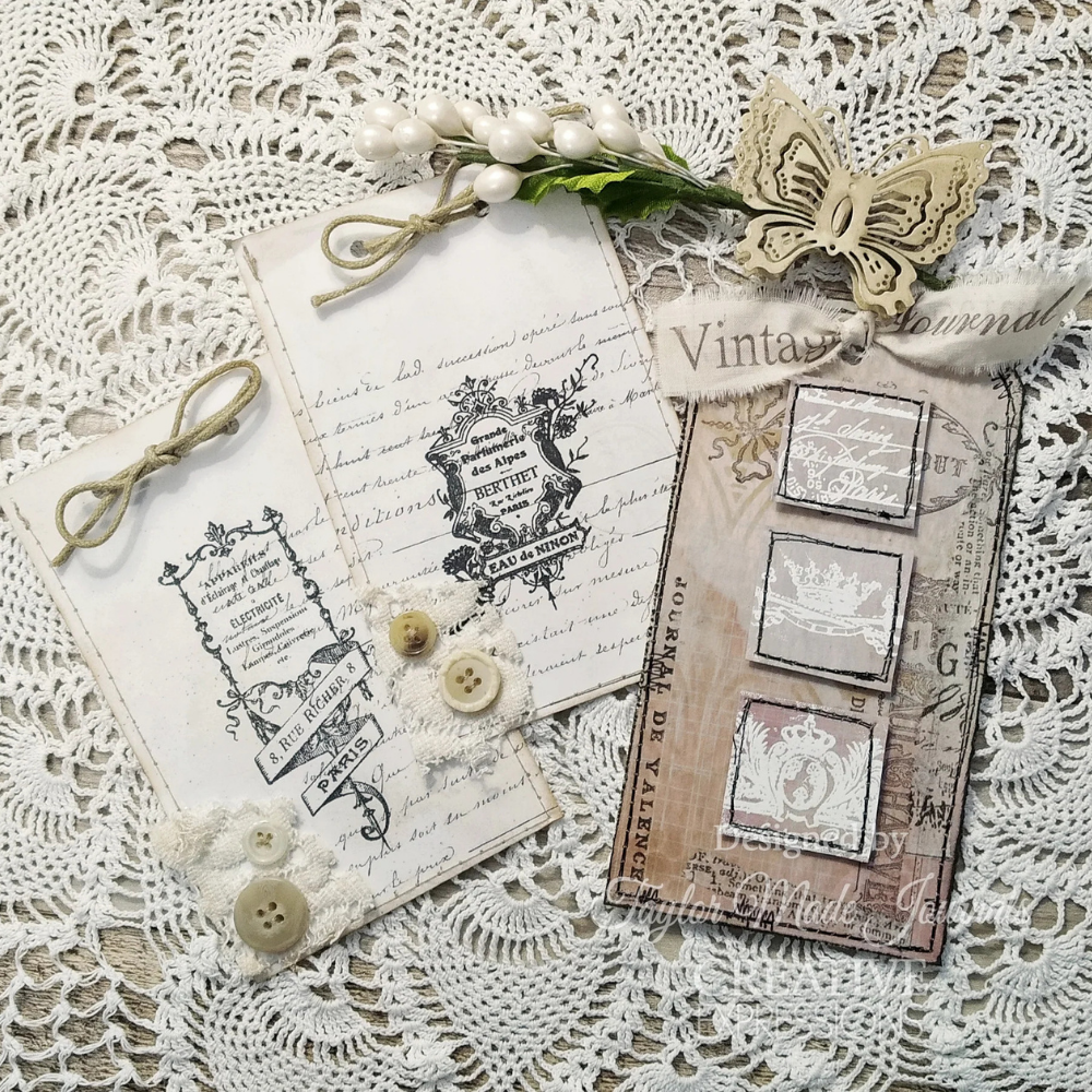 French Ads 1 6x8 Clear Stamp Set | Taylor Made Journals