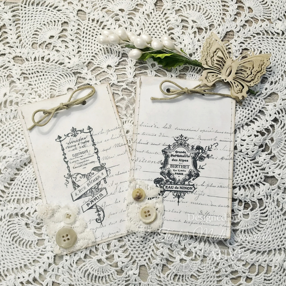 French Ads 1 6x8 Clear Stamp Set | Taylor Made Journals