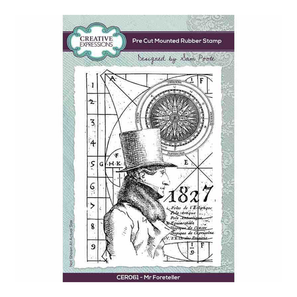 Mr. Foreteller 4x6 Cling Stamp | Sam Poole