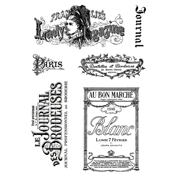 Mode de la Paris 6x8 Clear Stamp Set | Taylor Made Journals