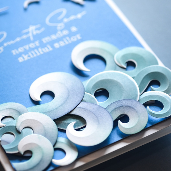 Curling Waves 3D Embossing Folder + Die Set