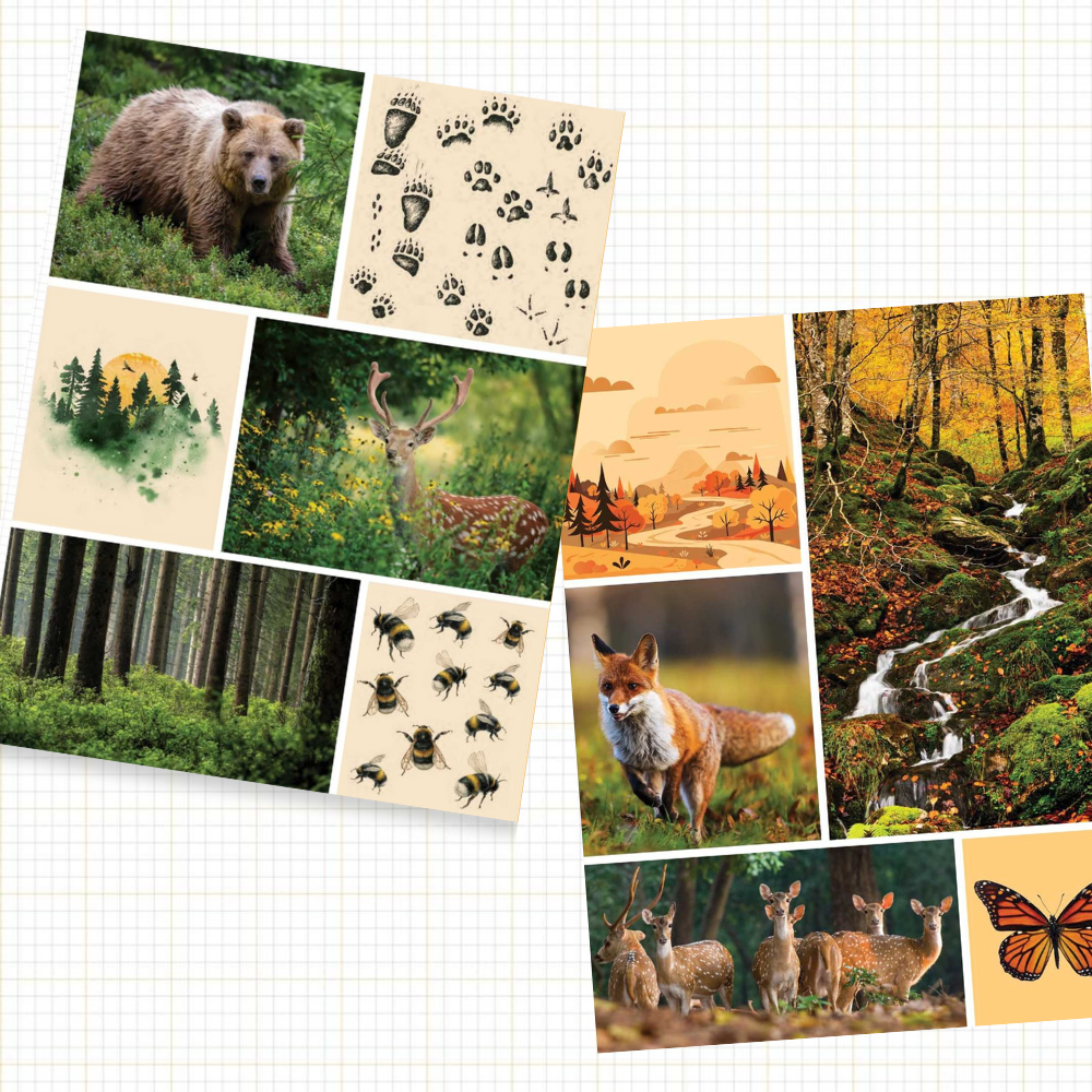 Cut & Collage: Woodland Creatures | Ephemera for Journaling & Collage