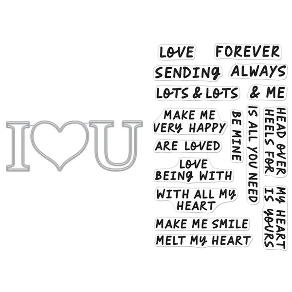 I {heart} You Stamp + Cut XL Set