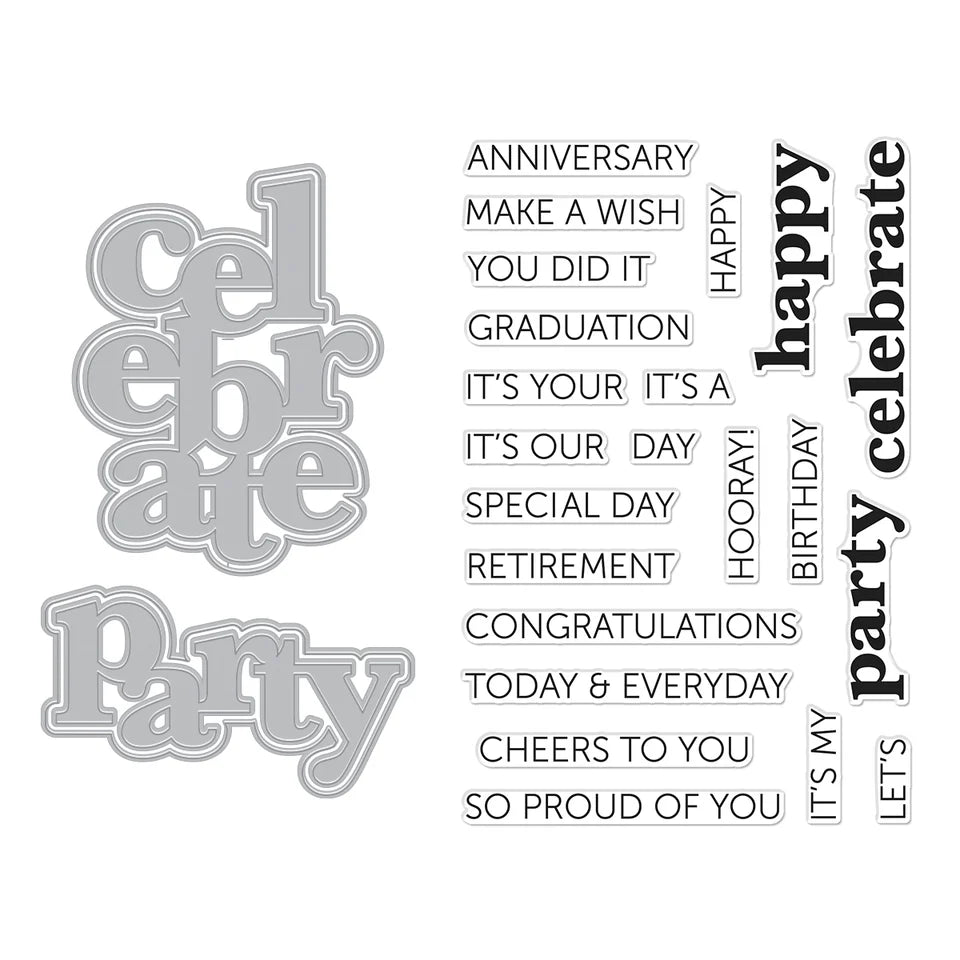 It's Our Anniversary Stamp + Cut | Let's Celebrate Collection