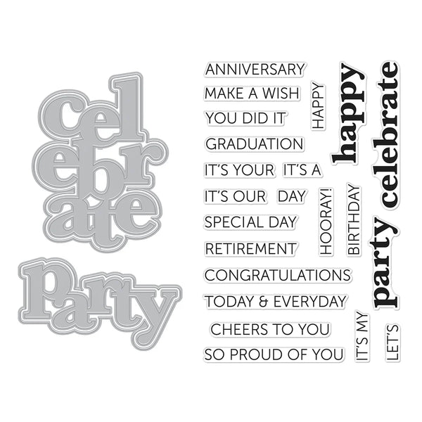 It's Our Anniversary Stamp + Cut | Let's Celebrate Collection