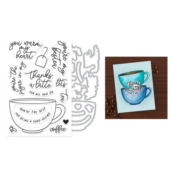 Coffee or Tea Stamp + Cut Set