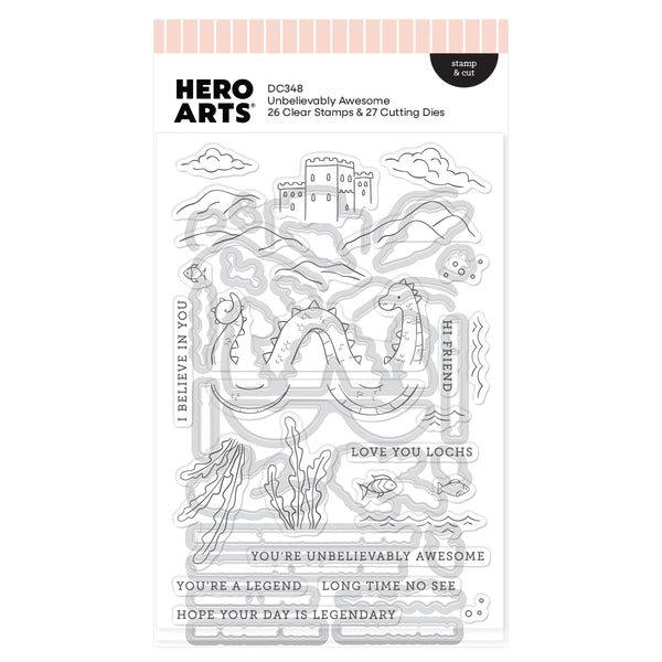 Unbelievably Awesome Lake Monster Stamp & Cut Set