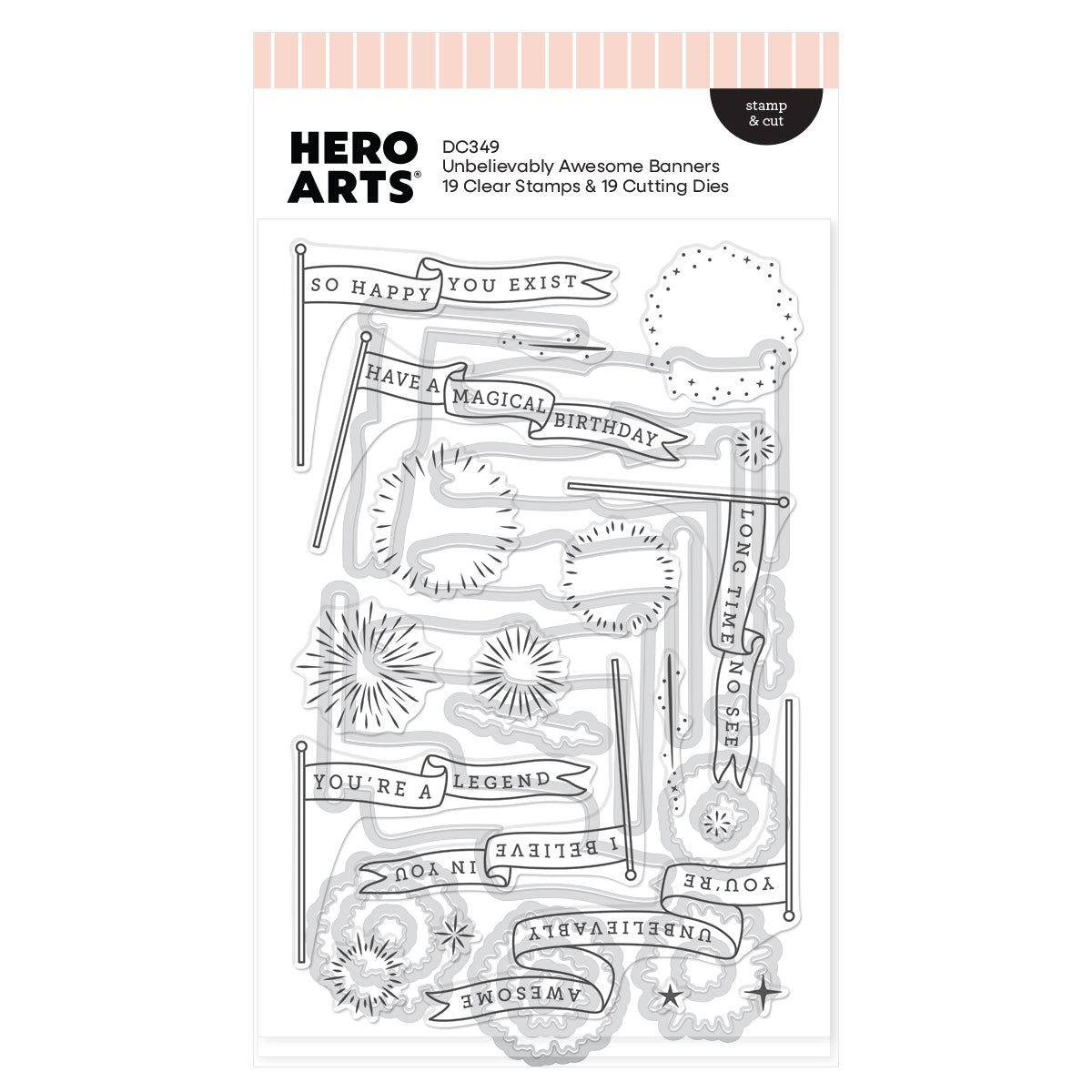 Unbelievably Awesome Banners Stamp & Cut Set