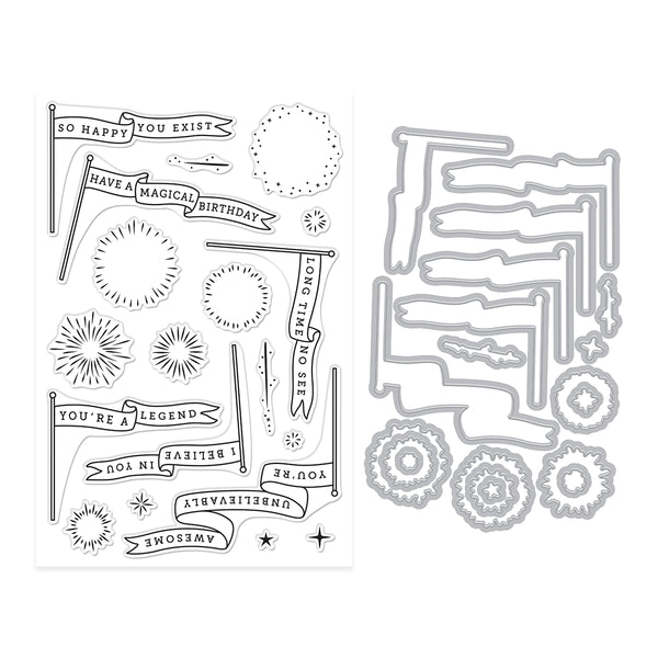 Unbelievably Awesome Banners Stamp & Cut Set