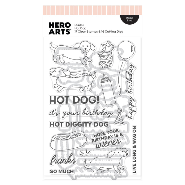 Hot Dog Stamp + Cut Set