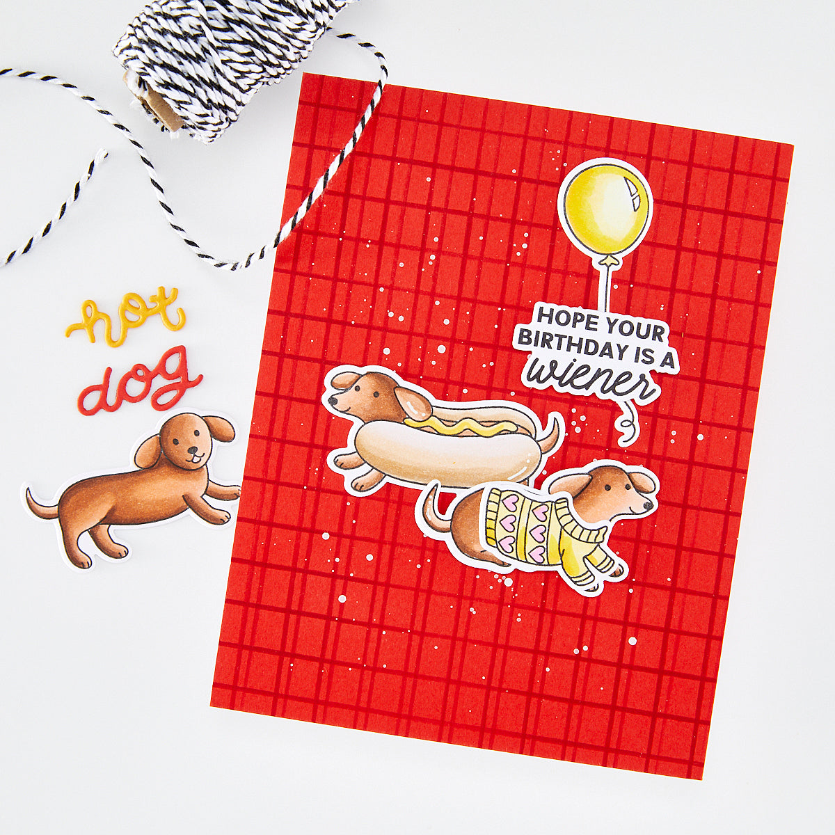 Hot Dog Stamp + Cut Set