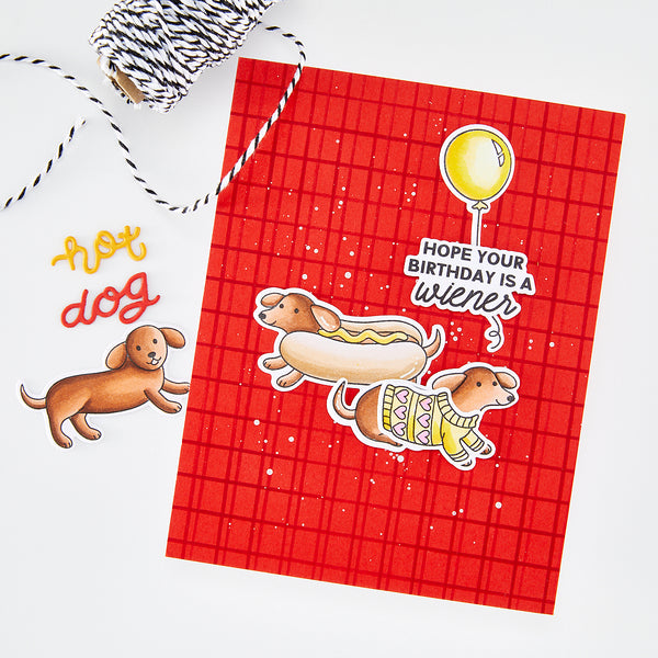 Hot Dog Stamp + Cut Set
