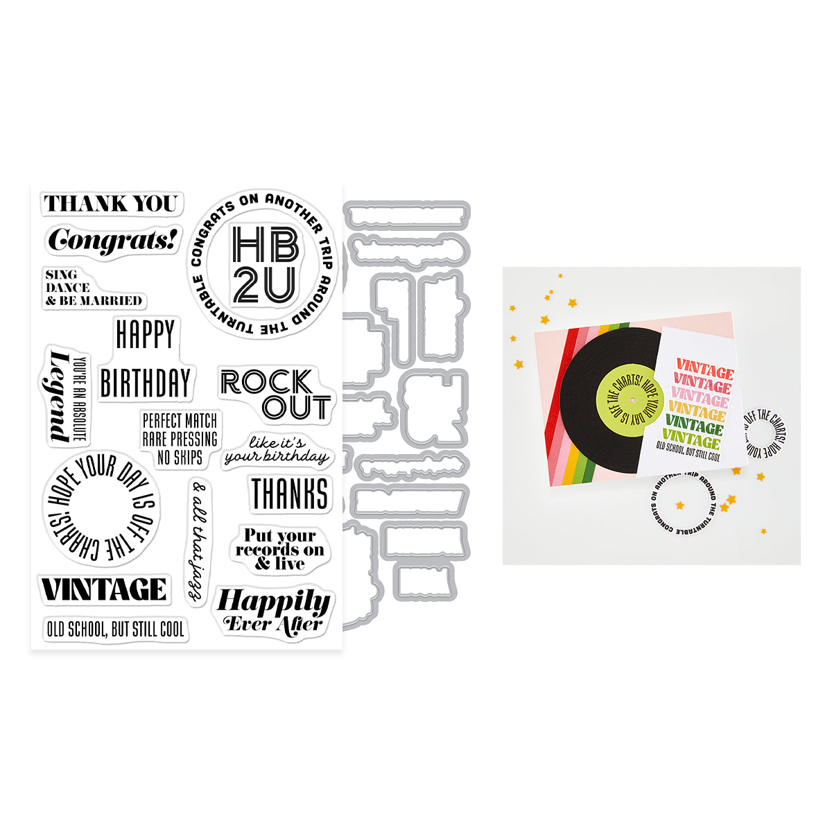 Vintage Vinyl Stamp + Cut {coming soon!}