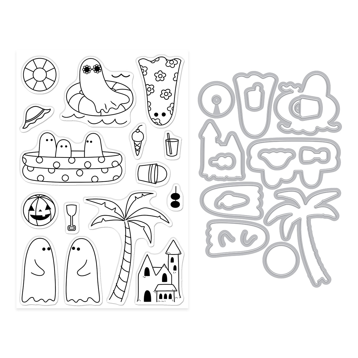 Beach Boos Stamp + Cut {coming soon!}