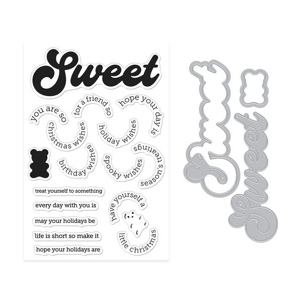 Sweet Wishes Stamp & Cut by Carly Tee — product contents