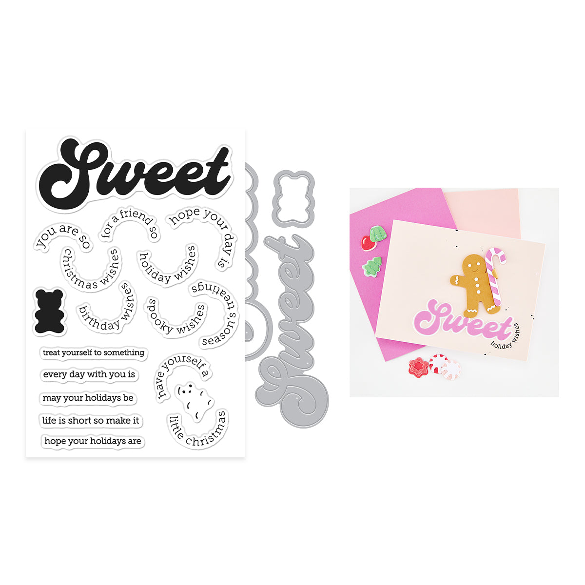 Sweet Wishes Stamp & Cut by Carly Tee — product details