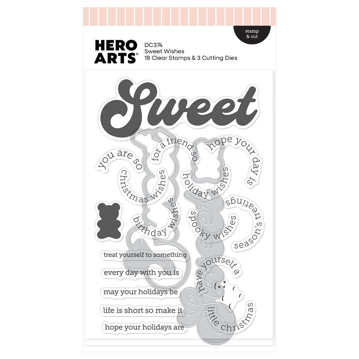 Sweet Wishes Stamp & Cut by Carly Tee — packaging