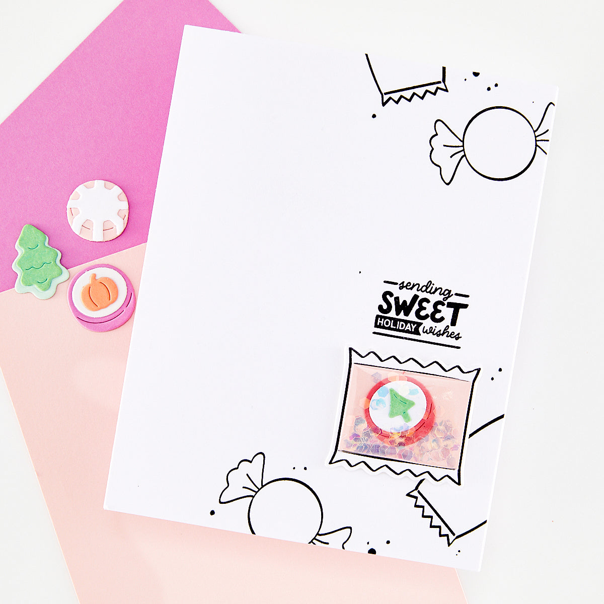 Candy Wrappers Stamp & Cut by Carly Tee — project example
