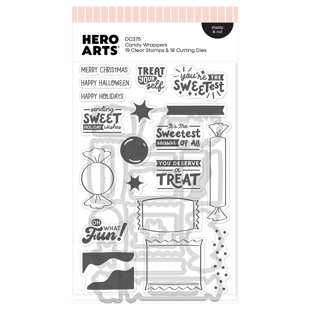 Candy Wrappers Stamp & Cut by Carly Tee — packaging