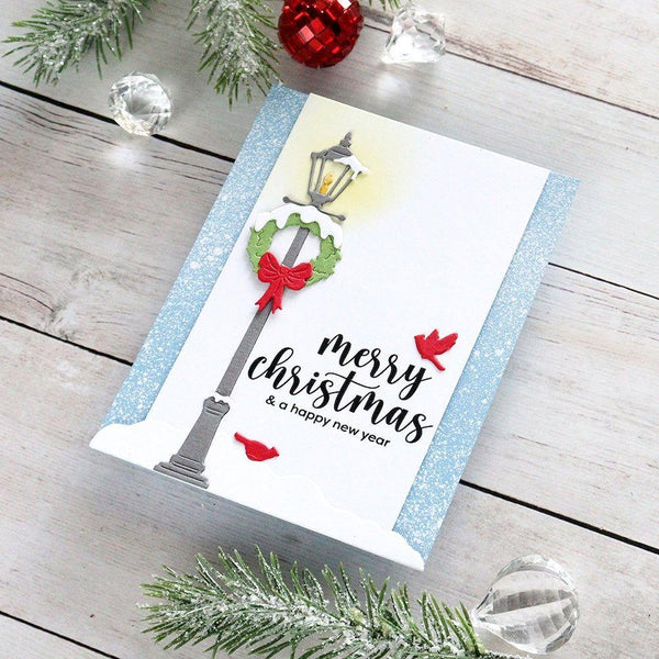 Snowy Street Lamp Fancy Dies