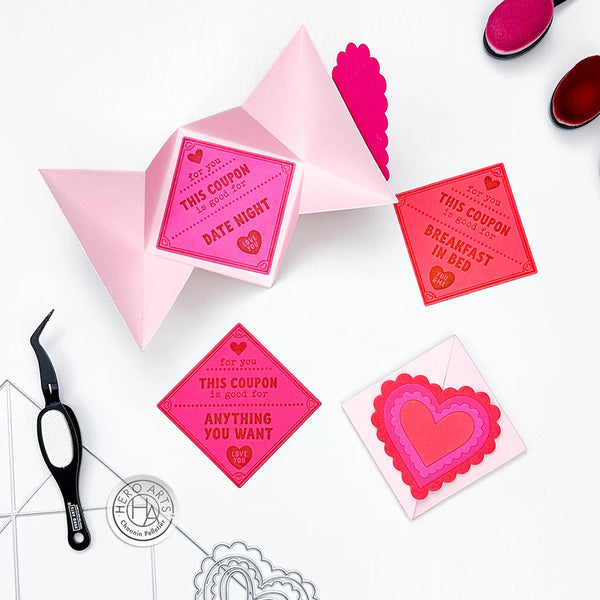 Folded Love Note Dies + Sentiments Stamps | Love Notes Bundle