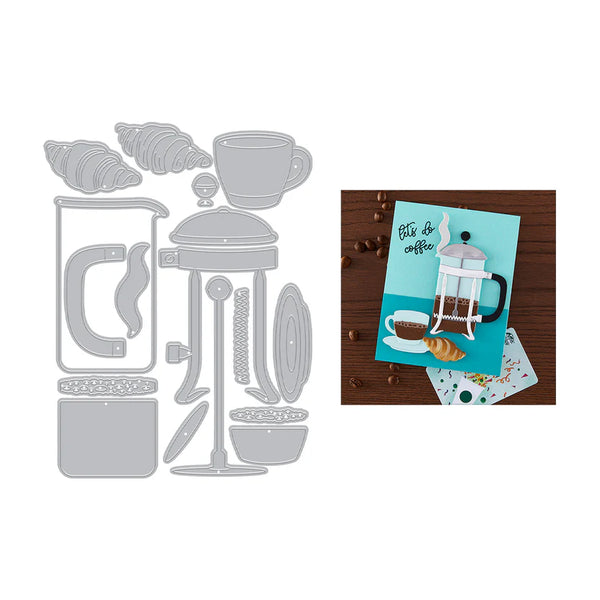 Coffee and Croissant Die Set