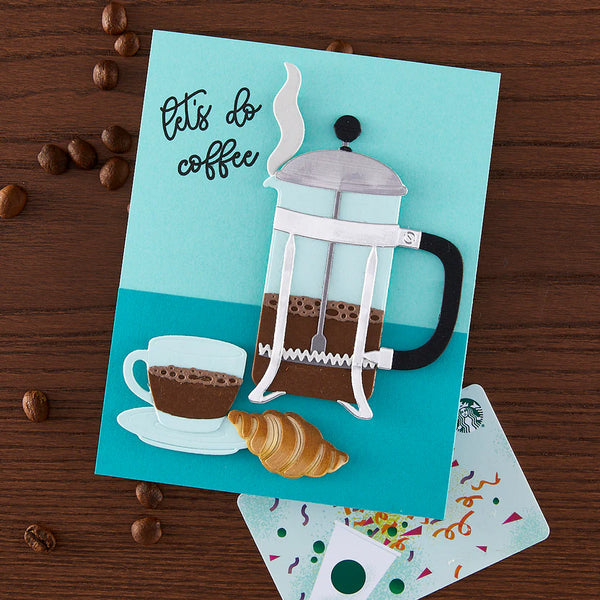 Coffee and Croissant Die Set