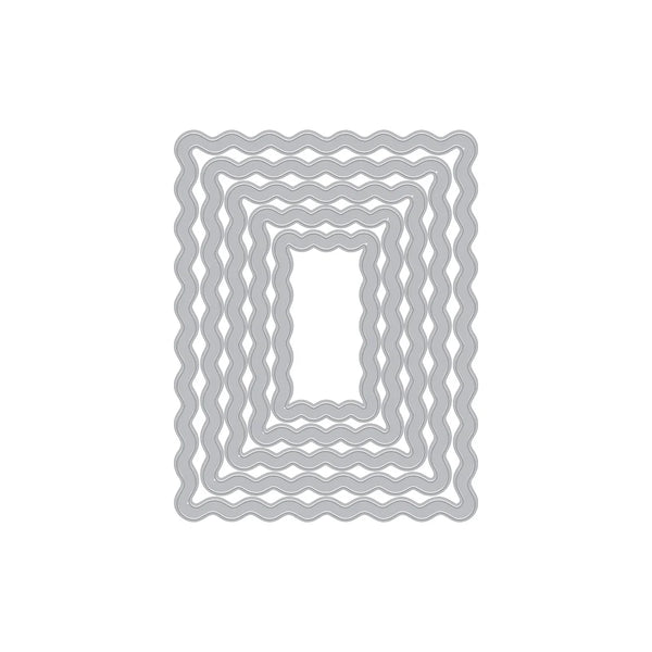 Squiggly Rectangle Frames Die Set