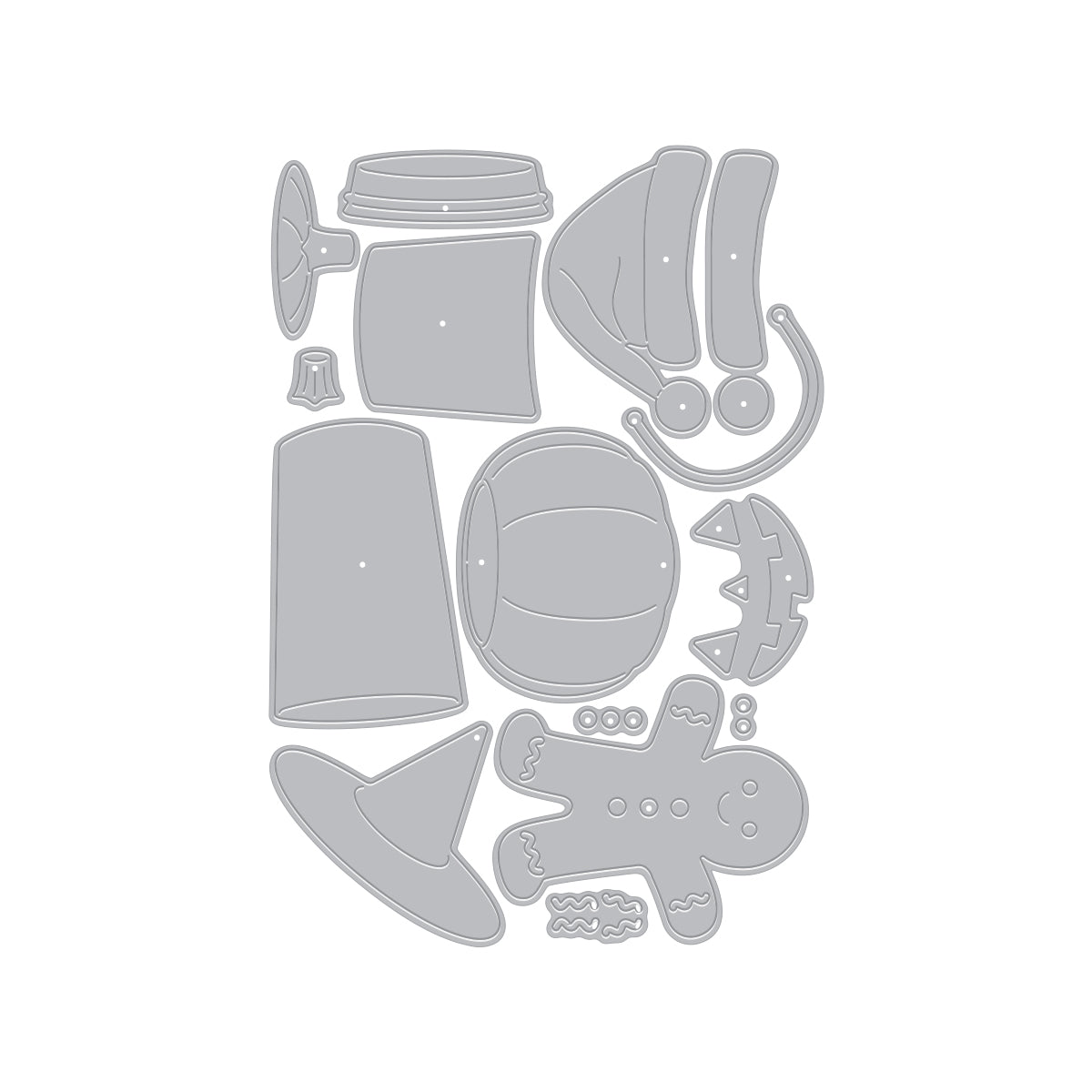 Bear Hugs Holiday Accessories Die Set by Carly Tee — product contents