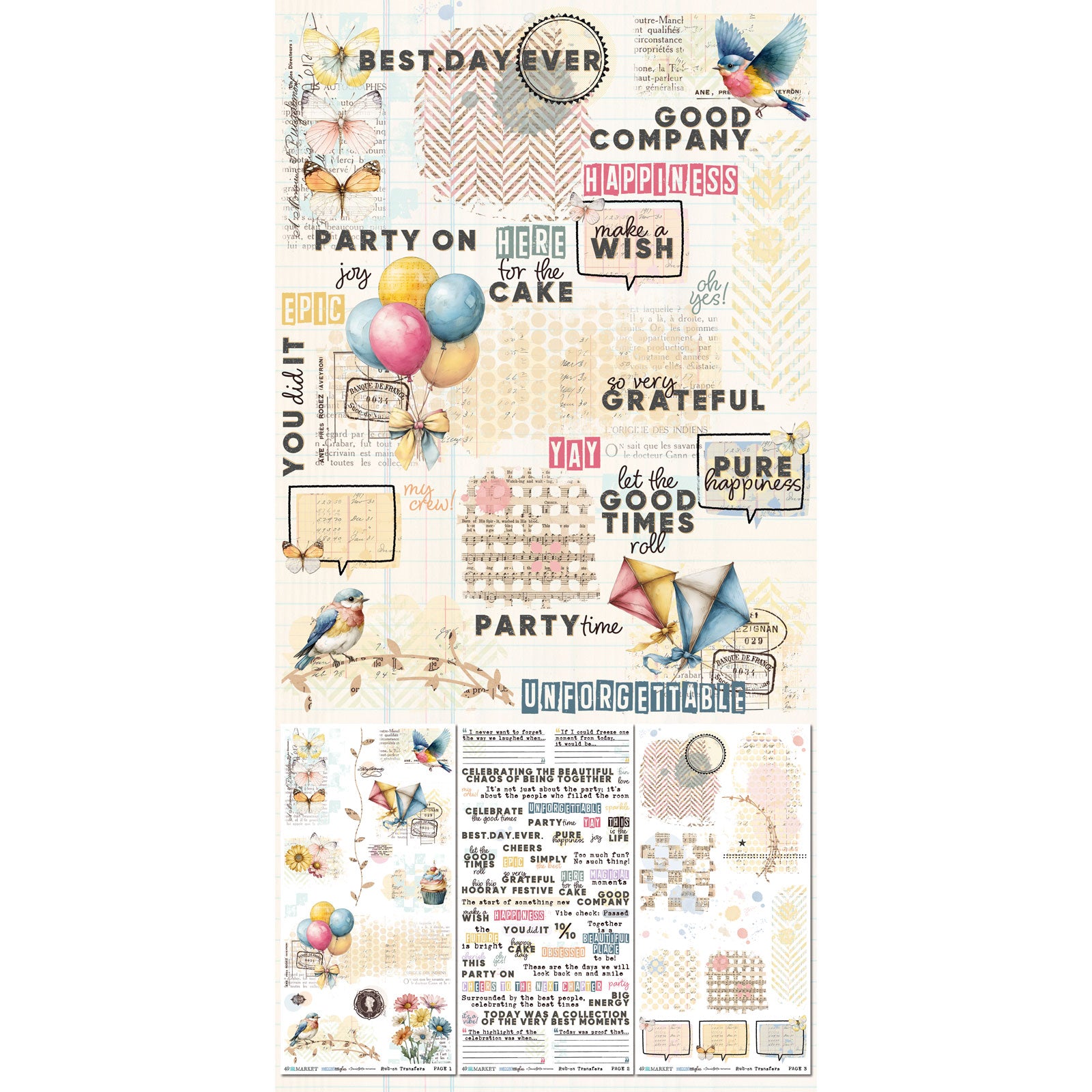 Glimmer and Glee Blendable Rub-on Transfers