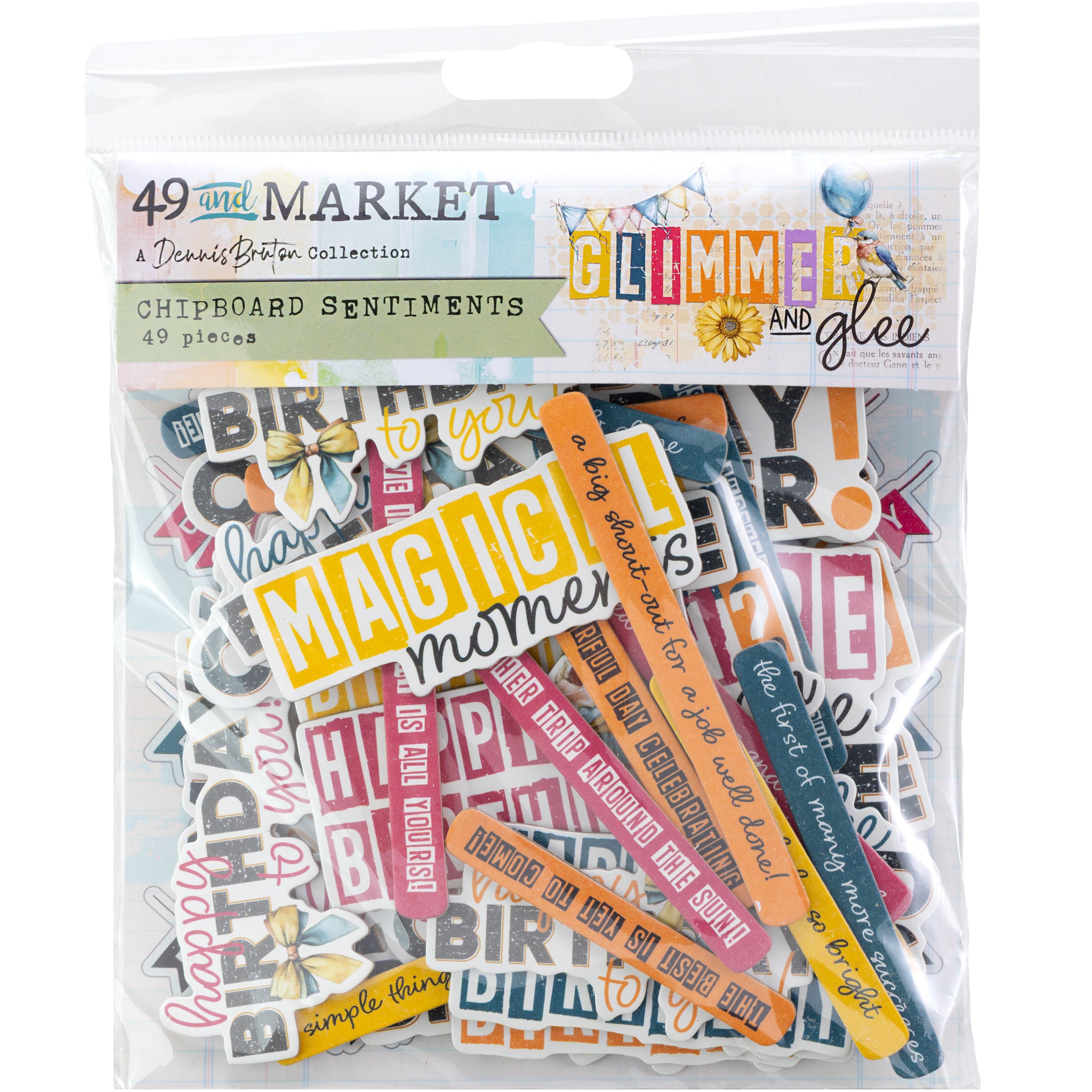 Glimmer and Glee Chipboard Set