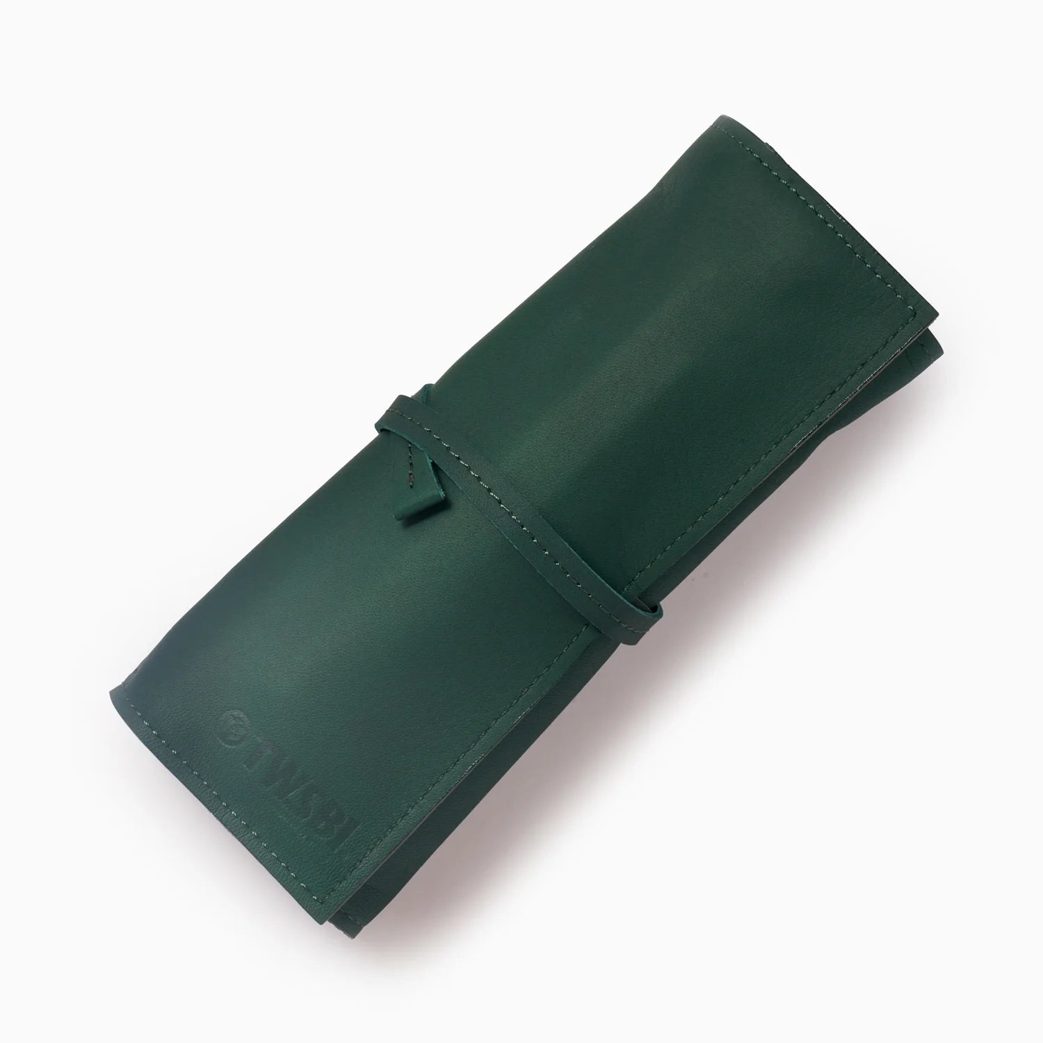 Forest Green Leather Pen Roll