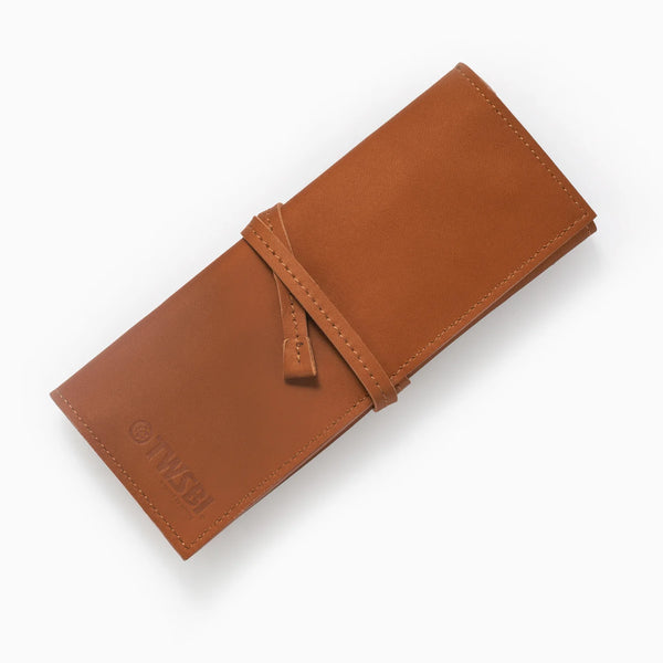 Brown Leather Pen Roll